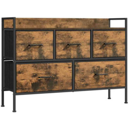 Komoda 29x98,2x70cm, brązowo-czarna