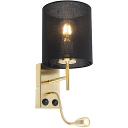 Lampa ścienna w stylu art deco czarna