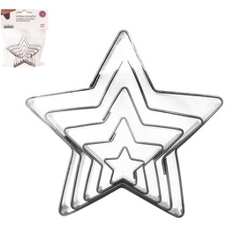 Orion Wykrawacze do ciastek nierdzewne GWIAZDA 5 szt.