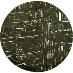 Dywan okrągły pluszowy Venesia przecierka 3d zielony