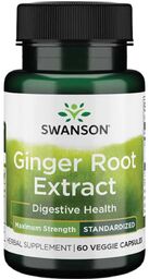 Swanson Ginger Root Extract, imbir lekarski, 60 kapsułek