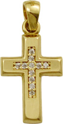 Złoty Krzyżyk z Cyrkoniami pr 585