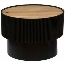 Okrągły stolik kawowy Enola L czarny z ukrytym