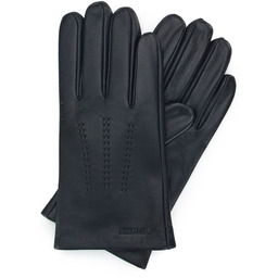 Męskie rękawiczki skórzane ze stębnowaniem