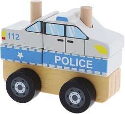 Trefl - Police, Wooden Toys - Autko Policja,