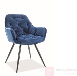 Krzesło CHERRY VELVET Signal Granatowy