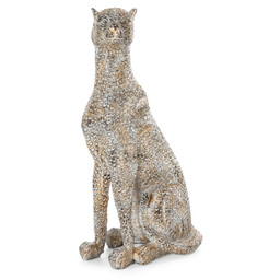 Eurofirany Figurka dekoracyjna Bary 01 12x8x24 Pantera srebrna