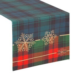 Eurofirany Obrus bieżnik 40x140 Star 01 zielony czerwony