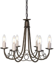 Elstead Lighting Żyrandol Minster MN6-BLK-GOLD dekoracyjna oprawa