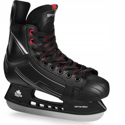 Męskie łyżwy hokejowe Spokey Forma Czarny/czerwony 42
