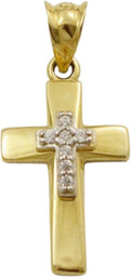 Złoty Krzyżyk z Cyrkoniami pr 585