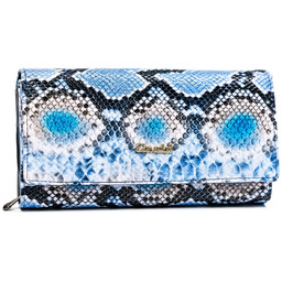 Duży portfel wzór skóry węża portfel na karty