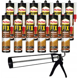 Klej montażowy PATTEX FIX Drewno, 12 szt. -