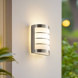 Kinkiet zewnętrzny Noyan Lindby, możliwość ściemniania, aluminiowy /