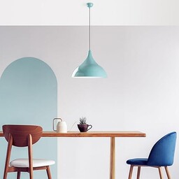 Opviq Elegancka turkusowa żyrandol, regulowana wysokość 42-133 cm,