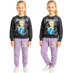 Dres sportowy dziewczęcy 122 bluza spodnie Elsa Anna