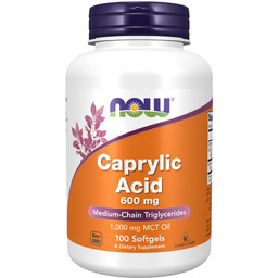 NOW Caprylic Acid 600mg 100caps