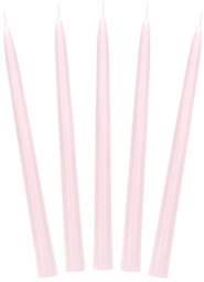 Świeca stożkowa jasno-różowa - 24 cm - 10