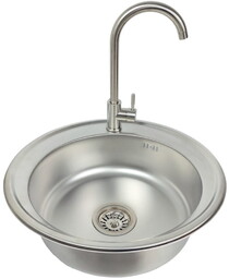 Zlewozmywak stalowy 5151 S8/180 Satyna + bateria INOX