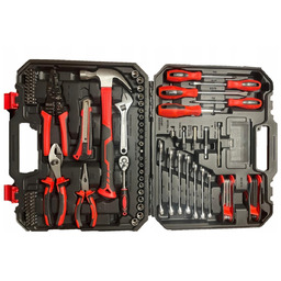 ZESTAW NARZĘDZI 100 EL WALIZKA KLUCZE NASADOWE WKRĘTAKI