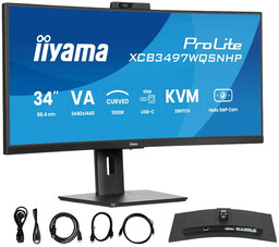 Monitor iiyama XCB3497WQSNPH-B1 34" zakrzywiony UWQHD VA LED,