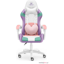 Fotel gamingowy Rainbow 2.0 Ekoskóra Różowy + Fioletowy