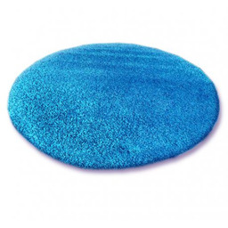 DYWAN koło SHAGGY 5cm niebieski koło 100 cm