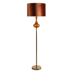Eurofirany Lampa podłogowa Liliana 02 46x31x163 miętowa brązowa