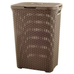 Kosz na bieliznę RATTAN 60 l brązowy jasny