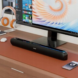 Głośnik Stereo Do Komputera Laptopa Fm Soundbar Tf