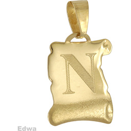 Zawieszka złota literka N pr.585