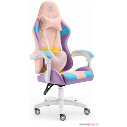 Fotel gamingowy Rainbow 2.0 Ekoskóra Różowy + fioletowy