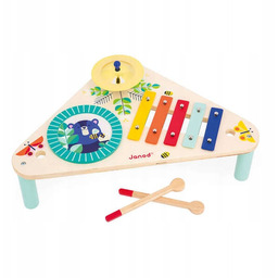 Stoliczek muzyczny Dzieci Ksylofon Bębenek Talerz perkusyjny Gioia