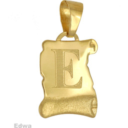 Zawieszka złota literka E pr.585