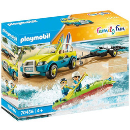 Playmobil, klocki konstrukcyjne Family Fun Auto Z Przyczepką