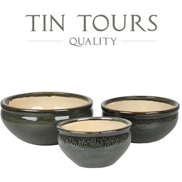 KOMPLET 3 DONICZEK CERAMICZNYCH