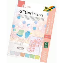 folia 85239 blok z brokatowego kartonu pastelowego, 300