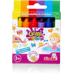 Glibbi malowanie 6 kredek do kąpieli, 6 kolorów,