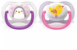 AVENT Smoczki do uspakajania Ultra Air ANIMAL Girl