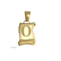 Zawieszka złota literka O pr.585