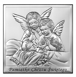 Srebrny obrazek aniołek Grawer Gratis! 6444/2