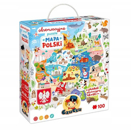 Czuczu Puzzle obserwacyjne Mapa Polski 100 elementów