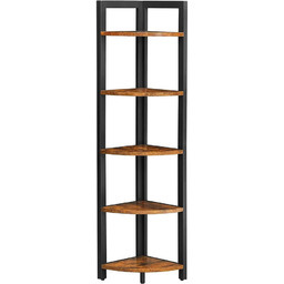 Elior Industrialny Stojący Regał Narożny Rustykalny Brąz K3-N43