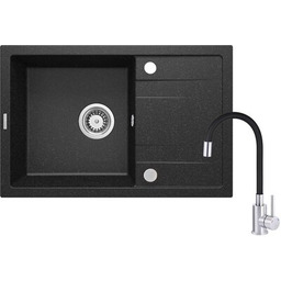 DEANTE Zlewozmywak jednokomorowy z ociekaczem Corio ZRCT2113 Granit