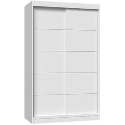 Edinos Biała Szafa Przesuwna Ze Szprosami 120 Cm