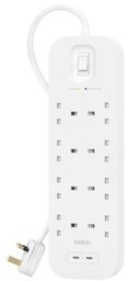 Belkin LISTWA ZASILAJĄCA 8-PORT + 2XUSB-C,30W 900J