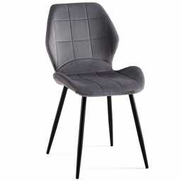 Krzesło tapicerowane szare HAGEN (DC-6300) welur 21