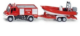 Siku Straż pożarna UNIMOG z łodzią