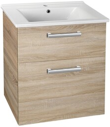 VEGA szafka umywalkowa 62x72,6x43,8cm, 2 szuflady, dąb platin