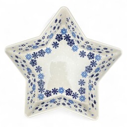 Miska półmisek Gwiazda 25 cm Śnieżynki dek. PS36